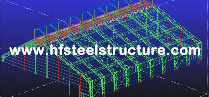 自動 CAD 及び 3D Tekla の設計のプレハブの軽い産業鋼鉄建物 3